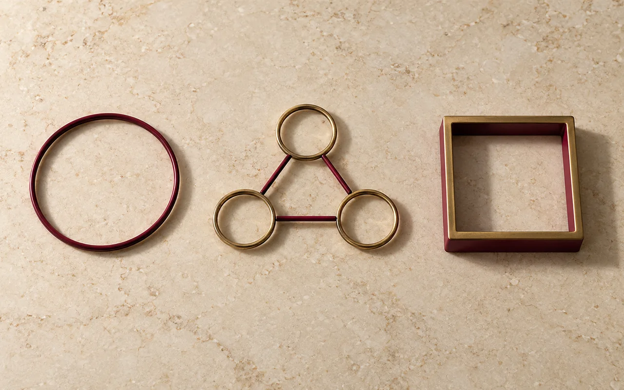 Archival paper and sculptural objects illustrating separate jackpot structures